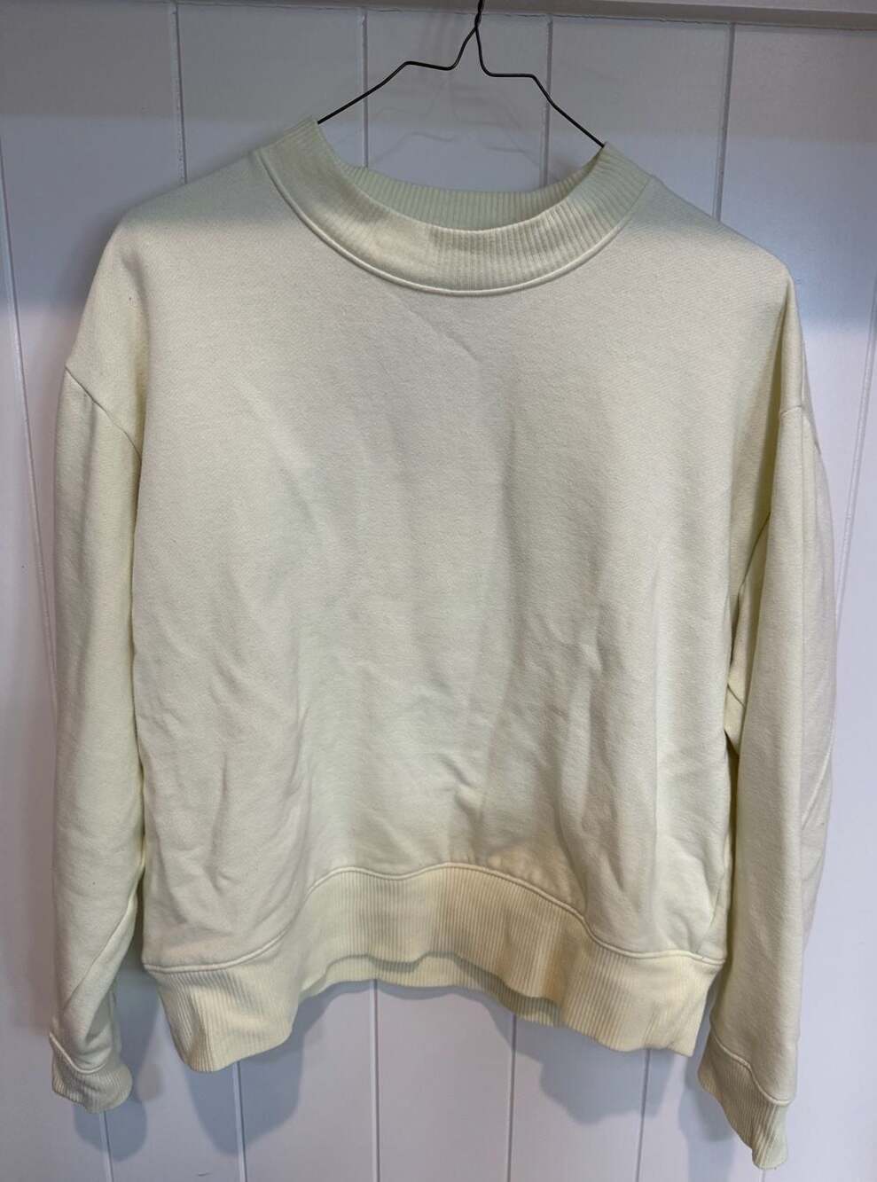 A New Day Mock Neck Pullover Sweatshirt Yellow Size Medium